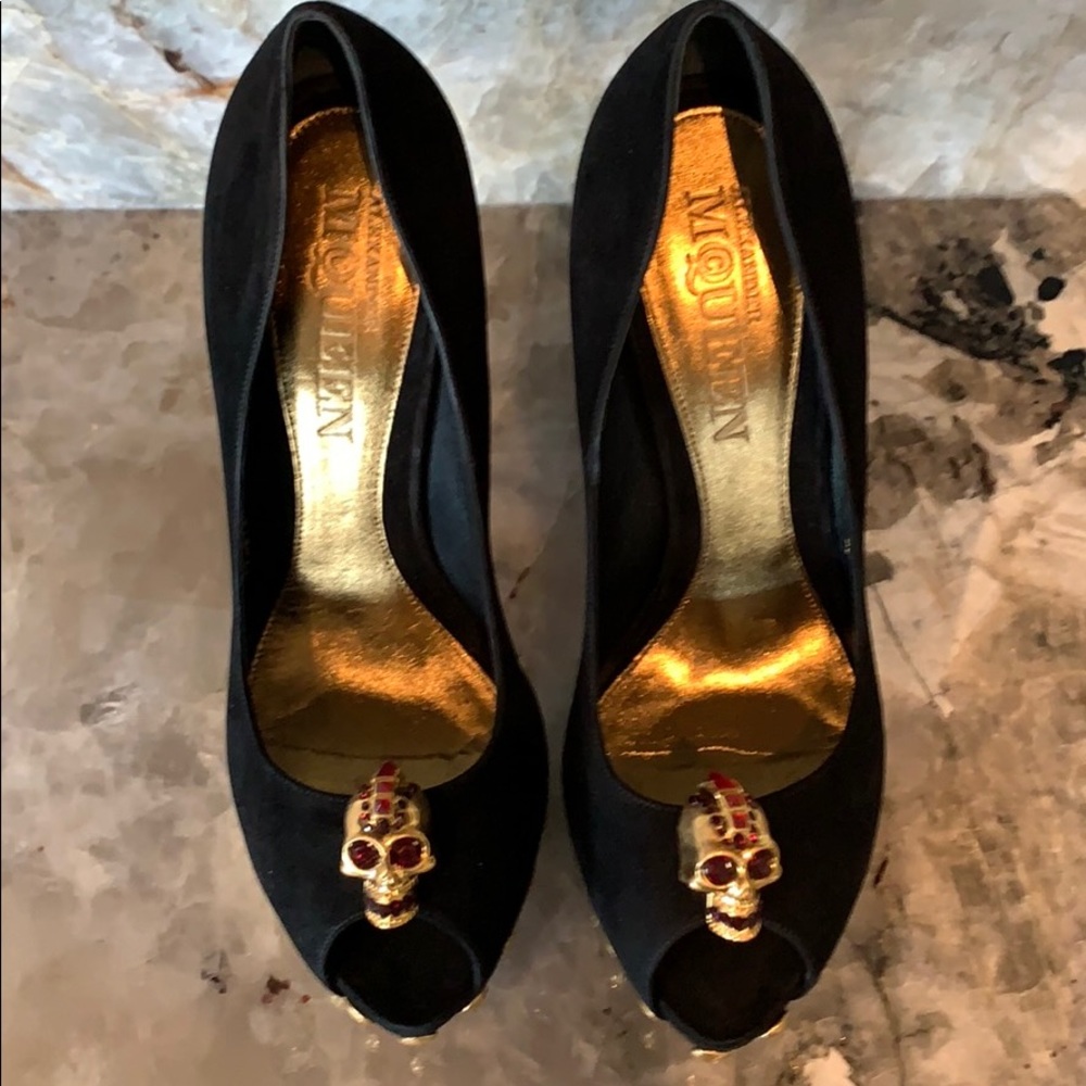 Alexander McQueen Peep Toe Heels